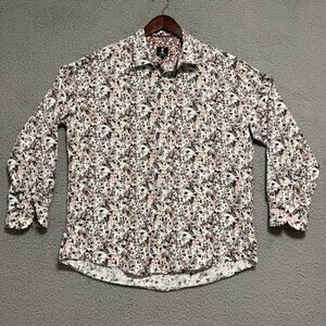 1 Like No Other London Mens XL Long Sleeve Limited Edition Floral Branch Pattern